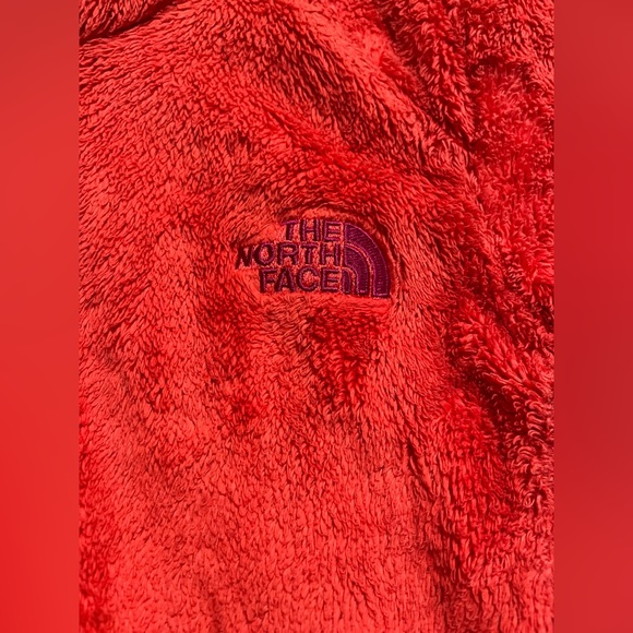 The North Face Jacket Womens S Red Pink Tech Osito Full Zip Fleece Cozy Furry - Picture 9 of 12